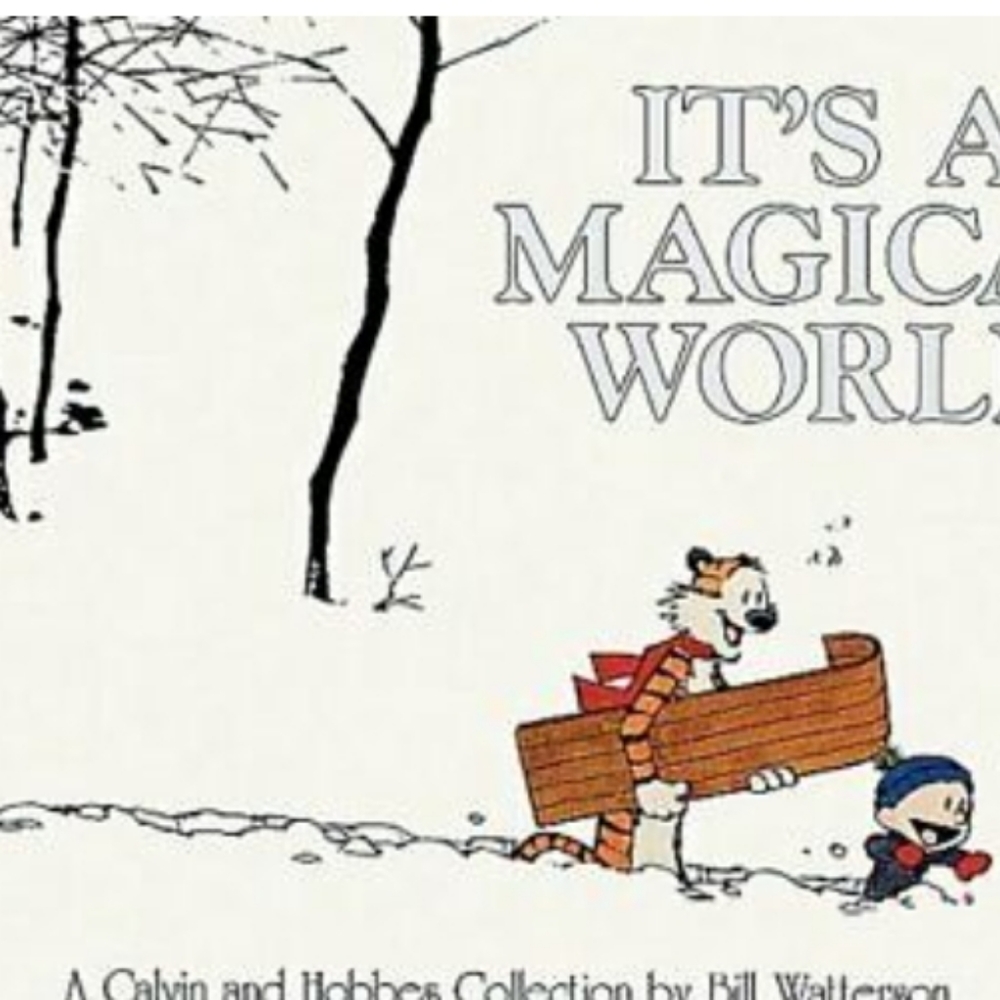 It's a Magical world. Book by Calvin and Hobbes